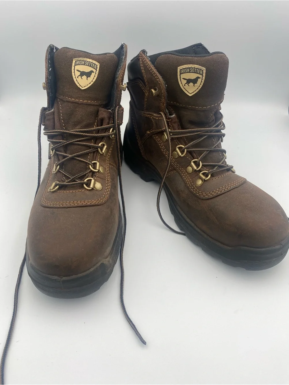 Irish Setter Brown Leather Lace-Up Men's Work Boots